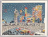 Hideo Nishiyama born 1911 - Doutonbori in Osaka - artelino Art Auctions. Hideo Nishiyama born 1911 - Doutonbori in Osaka