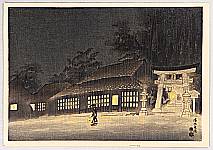 Eiichi Kotozuka 1906-1979 - Night Rain in Kyoto - artelino Art Auctions. Eiichi Kotozuka 1906-1979 - Night Rain in Kyoto