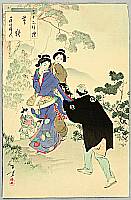 Toshikata Mizuno 1866-1908 - Picking Mushrooms - Thirty-six Selected Beauties