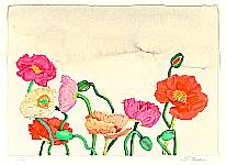 Sadako Nishi fl.ca. 1980-2000 - Colorful Popies - artelino Art Auctions. Sadako Nishi fl.ca. 1980-2000 - Colorful Popies