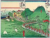 Yoshitoshi Tsukioka (Taiso) 1839-1892 - 53 Stations of the suehiro - Hiratsuk and Oiso - artelino Art Auctions. Yoshitoshi Tsukioka (Taiso) 1839-1892 - 53 Stations of the suehiro - Hiratsuk and Oiso