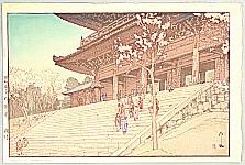 Hiroshi Yoshida 1876-1950 - Chion-in Temple Gate - Eight Scenes of Cherry Blossoms - artelino Art Auctions. Hiroshi Yoshida 1876-1950 - Chion-in Temple Gate - Eight Scenes of Cherry Blossoms