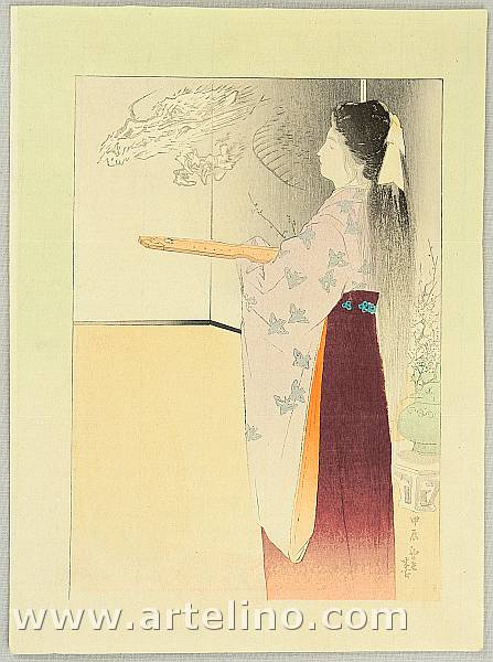 Hanko Kajita 1870-1917 - Mrs. Wan - artelino Art Auctions. Hanko Kajita 1870-1917 - Mrs. Wan