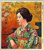 Saburosuke Okada 1869-1939 - Beauty in February - Asahi Calendar Series - artelino Art Auctions. Saburosuke Okada 1869-1939 - Beauty in February - Asahi Calendar Series