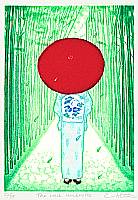 Emiko Aida - The Red Umbrella - artelino Art Auctions. Emiko Aida - The Red Umbrella