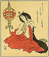 Hokkei Totoya 1780-1850 - Beauty in Shinto Costume - artelino Art Auctions. Hokkei Totoya 1780-1850 - Beauty in Shinto Costume