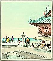 Tomikichiro Tokuriki 1902-1999 - Viewing Lake Biwa from Mii Temple