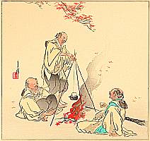 Gekko Ogata 1859-1920 - Under a Maple Tree - artelino Art Auctions. Gekko Ogata 1859-1920 - Under a Maple Tree