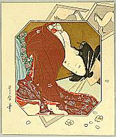 Utamaro Kitagawa 1750-1806 - Sleepy Beauty - artelino Art Auctions. Utamaro Kitagawa 1750-1806 - Sleepy Beauty