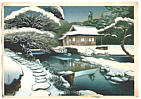 Bakufu Ono 1888-1976 - Tea House in Snow - artelino Art Auctions. Bakufu Ono 1888-1976 - Tea House in Snow