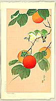 Soseki Komori active 1920s-1930s - Birds on Persimmons - artelino Art Auctions. Soseki Komori active 1920s-1930s - Birds on Persimmons