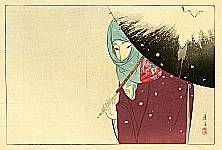 Eisen Tomioka 1864-1905 - Snowy Day - artelino Art Auctions. Eisen Tomioka 1864-1905 - Snowy Day