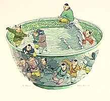Dai Jia born 1985 - Chinese Colorful Bowl with Hundred Children 2