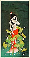 Ryusei Okamoto born 1949 - White Fox - Moonlight No. 2 - artelino Art Auctions. Ryusei Okamoto born 1949 - White Fox - Moonlight No. 2