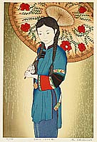 Ryusei Okamoto born 1949 - Big Umbrella - artelino Art Auctions. Ryusei Okamoto born 1949 - Big Umbrella
