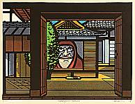 Clifton Karhu 1927-2007 - Daruma at Tenryu Temple - artelino Art Auctions. Clifton Karhu 1927-2007 - Daruma at Tenryu Temple
