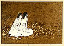Ryusei Okamoto born 1949 - White Fox - Fairies 3 - artelino Art Auctions. Ryusei Okamoto born 1949 - White Fox - Fairies 3
