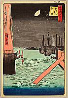 Hiroshige Ando 1797-1858 - 100 Famous Views of Edo - Tsukuda Island - artelino Art Auctions. Hiroshige Ando 1797-1858 - 100 Famous Views of Edo - Tsukuda Island