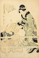 Utamaro II Kitagawa died 1831 - Embroidery - artelino Art Auctions. Utamaro II Kitagawa died 1831 - Embroidery