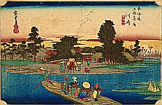 Hiroshige Ando 1797-1858 - 53 Stations of the Tokaido (Hoeido) - Kawasaki - artelino Art Auctions. Hiroshige Ando 1797-1858 - 53 Stations of the Tokaido (Hoeido) - Kawasaki