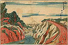 Hokuju Shotei 1763-1824 - View of Ochanomizu - artelino Art Auctions. Hokuju Shotei 1763-1824 - View of Ochanomizu