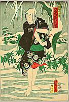 Yoshiiku Utagawa 1833-1904 - Kabuki - In the Snow