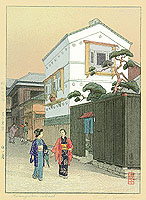 Toshi Yoshida 1911-1995 - Kikuzaka Street - artelino Art Auctions. Toshi Yoshida 1911-1995 - Kikuzaka Street