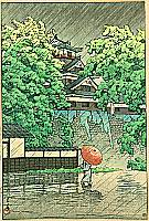 Hasui Kawase 1883-1957 - Udo Turret of Kumamoto Castle - artelino Art Auctions. Hasui Kawase 1883-1957 - Udo Turret of Kumamoto Castle