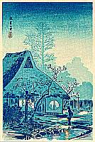 Hiroaki Takahashi 1871-1945 - Country House at Negishi - artelino Art Auctions. Hiroaki Takahashi 1871-1945 - Country House at Negishi