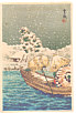 Hiroaki Takahashi 1871-1945 - Ferry in the Snow - artelino Art Auctions. Hiroaki Takahashi 1871-1945 - Ferry in the Snow