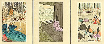 Hiromitsu Nakazawa 1874-1964 - Tale of Genji - 5 - artelino Art Auctions. Hiromitsu Nakazawa 1874-1964 - Tale of Genji - 5