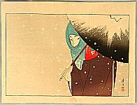 Eisen Tomioka 1864-1905 - Snowy Day - artelino Art Auctions. Eisen Tomioka 1864-1905 - Snowy Day