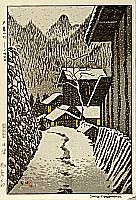 Shiro Kasamatsu 1898-1992 - Dusk at Minakami - artelino Art Auctions. Shiro Kasamatsu 1898-1992 - Dusk at Minakami