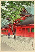 Hasui Kawase 1883-1957 - After Rain at Sanno Shrine - artelino Art Auctions. Hasui Kawase 1883-1957 - After Rain at Sanno Shrine