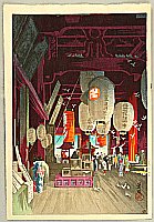 Eisho Narazaki 1864-1936 - Inside of Asakusa Kannon Temple - artelino Art Auctions. Eisho Narazaki 1864-1936 - Inside of Asakusa Kannon Temple