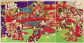 Chikanobu Toyohara 1838-1912 - Dance - artelino Art Auctions. Chikanobu Toyohara 1838-1912 - Dance