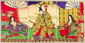Chikanobu Toyohara 1838-1912 - Courtiers - artelino Art Auctions. Chikanobu Toyohara 1838-1912 - Courtiers