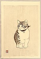 Masaharu Aoyama 1893-1969 - Kitten with Bell - artelino Art Auctions. Masaharu Aoyama 1893-1969 - Kitten with Bell