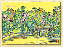 Unichi Hiratsuka 1895-1997 - Shinjuku Gyoen National Park - artelino Art Auctions. Unichi Hiratsuka 1895-1997 - Shinjuku Gyoen National Park