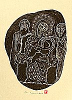 Ichiro Horio born 1945 - Holy Mother and Child - artelino Art Auctions. Ichiro Horio born 1945 - Holy Mother and Child