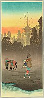 Hiroaki Takahashi 1871-1945 - Evening Bell - artelino Art Auctions. Hiroaki Takahashi 1871-1945 - Evening Bell
