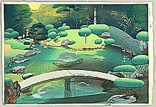 Bakufu Ono 1888-1976 - Shoren-In Garden, Autumn - artelino Art Auctions. Bakufu Ono 1888-1976 - Shoren-In Garden, Autumn