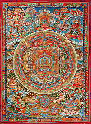 Tibetan Thangka - Medicine Buddha Mandala