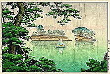 Koitsu Tsuchiya 1870-1949 - Spring Rain - artelino Art Auctions. Koitsu Tsuchiya 1870-1949 - Spring Rain
