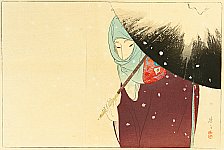 Eisen Tomioka 1864-1905 - Snowy Day - artelino Art Auctions. Eisen Tomioka 1864-1905 - Snowy Day