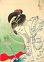 Gekko Ogata 1859-1920 - Thunder Storm - artelino Art Auctions. Gekko Ogata 1859-1920 - Thunder Storm