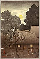 Yoshio Kawatsura 1880-1963 - Village in Twilight - artelino Art Auctions. Yoshio Kawatsura 1880-1963 - Village in Twilight