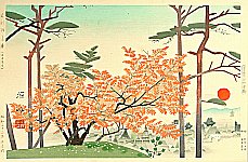 Shinso Mizuno fl.ca. 1940-50 - View of Kyoto - artelino Art Auctions. Shinso Mizuno fl.ca. 1940-50 - View of Kyoto