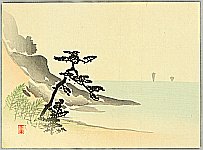 Gyokusho Kawabata 1842-1914 - Pine on a Beach - artelino Art Auctions. Gyokusho Kawabata 1842-1914 - Pine on a Beach