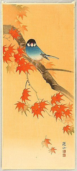 Sozan Ito 1884-? - Blue Bird in Autumn - artelino Art Auctions. Sozan Ito 1884-? - Blue Bird in Autumn